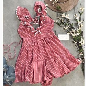 Striped red romper from Spool 72.